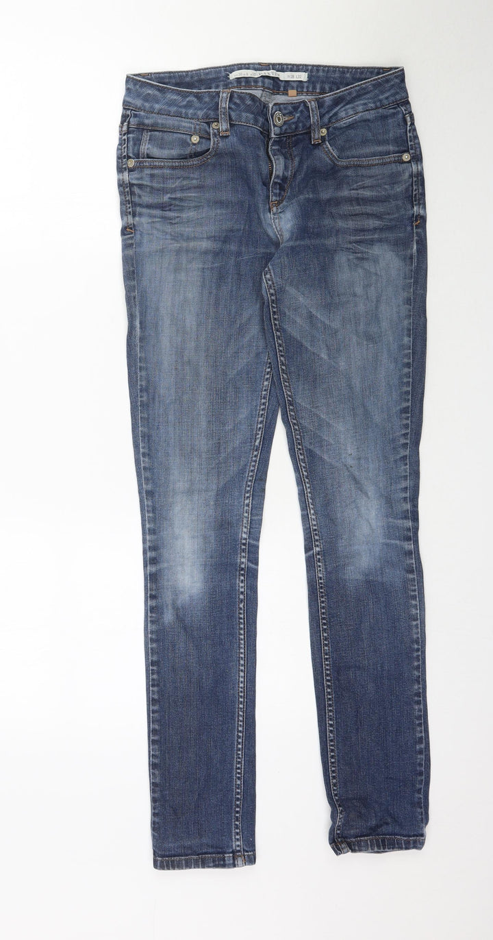 Topshop Womens Blue Denim Skinny Jeans Size 28 in L31 in
