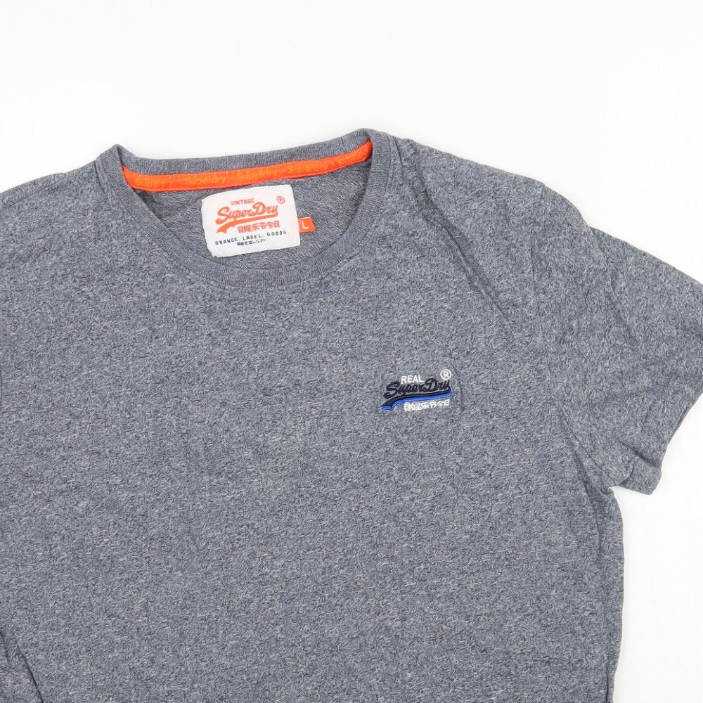 Superdry Mens Grey    T-Shirt Size L