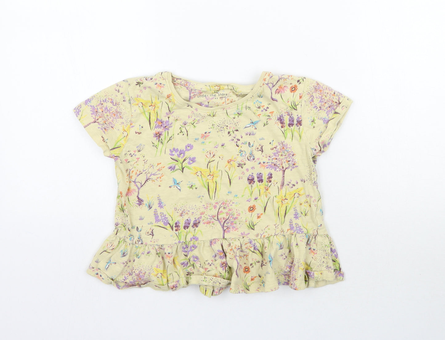 NEXT Girls Multicoloured Floral  Basic T-Shirt Size 7-8 Years