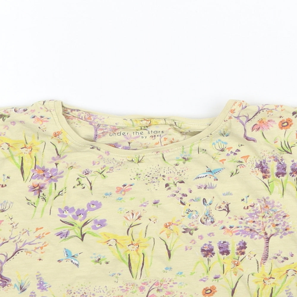 NEXT Girls Multicoloured Floral  Basic T-Shirt Size 7-8 Years