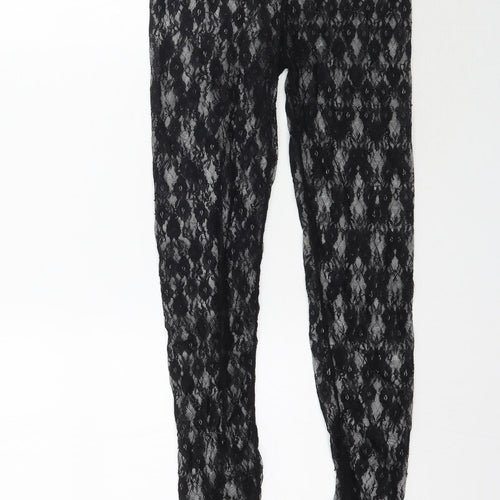 Smiffy's Womens Black  Lace Trousers  Size S L26 in