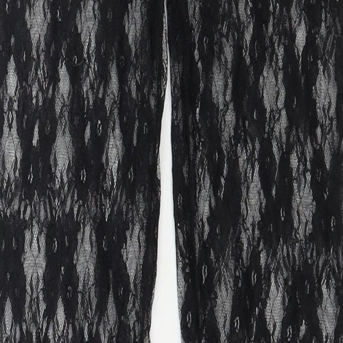 Smiffy's Womens Black  Lace Trousers  Size S L26 in