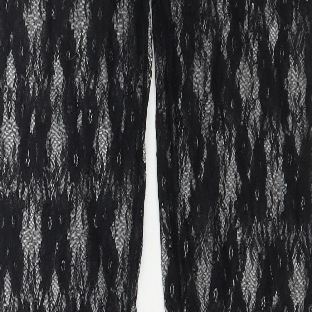 Smiffy's Womens Black  Lace Trousers  Size S L26 in