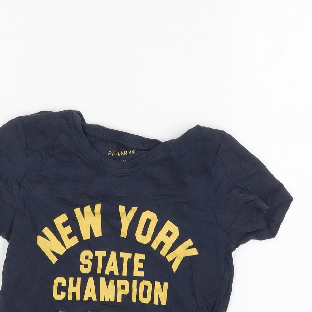 Primark Boys Blue   Basic T-Shirt Size 3-4 Years