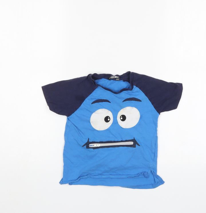 Pep&Co Boys Blue Basic T-Shirt Size 3-4 Years