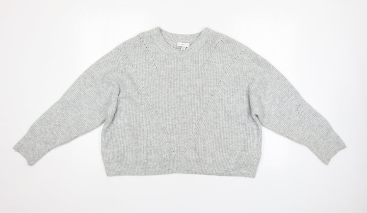 Topshop Womens Grey   Pullover Jumper Size L