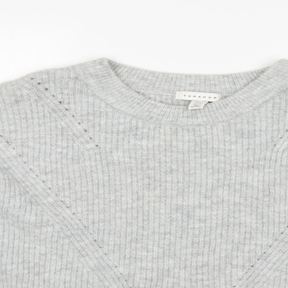 Topshop Womens Grey   Pullover Jumper Size L
