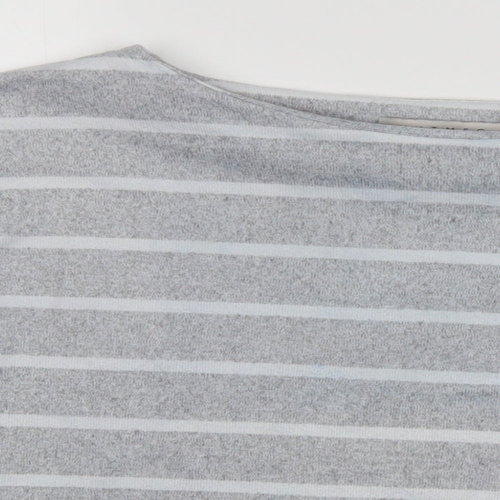 Nutmeg Womens Grey Striped  Pullover Jumper Size 14