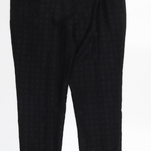 TU Womens Black Check  Trousers  Size 12 L28 in