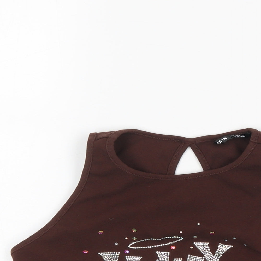 SheIn Womens Brown   Basic Tank Size 6