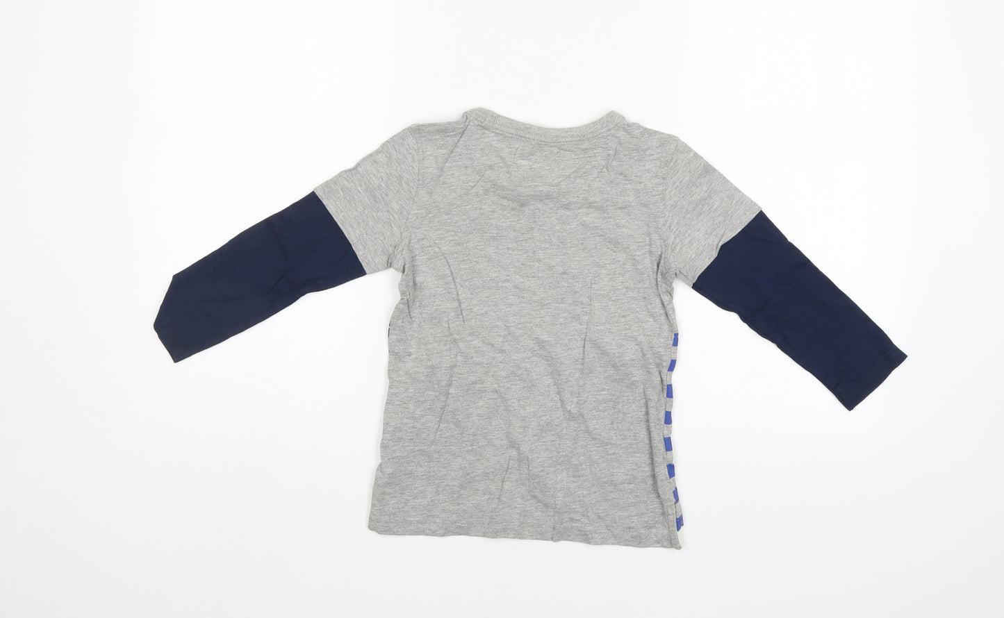 Blue Zoo Boys Blue Striped  Pullover Jumper Size 3-4 Years