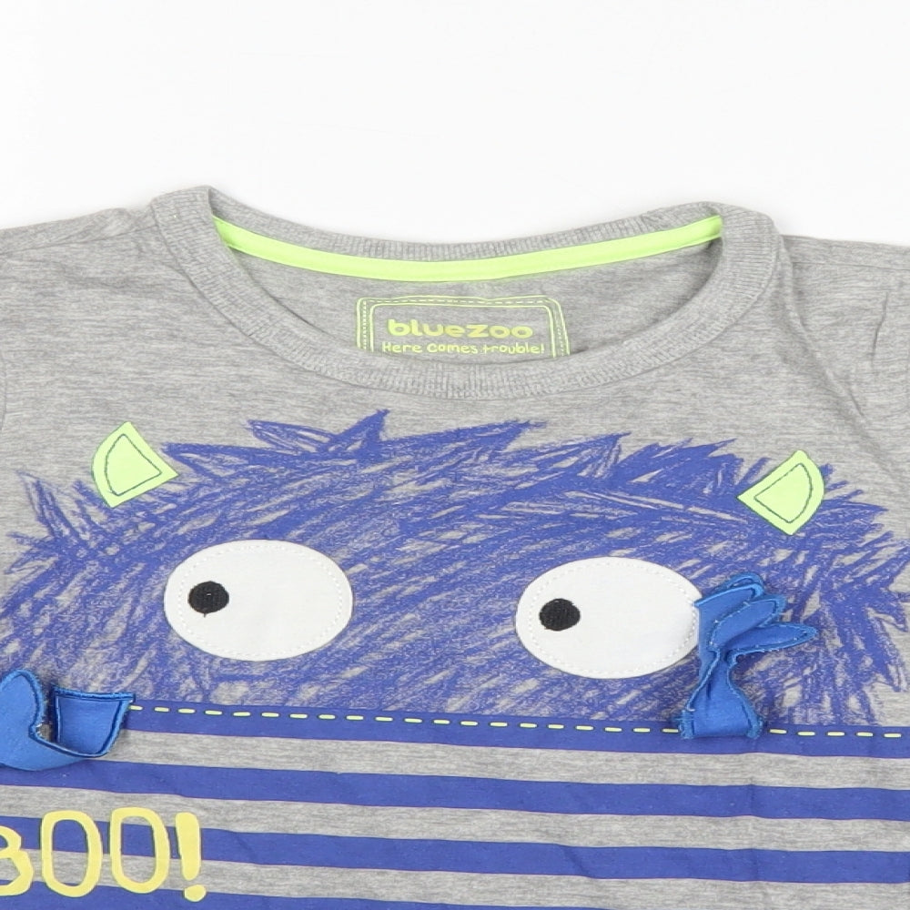 Blue Zoo Boys Blue Striped  Pullover Jumper Size 3-4 Years