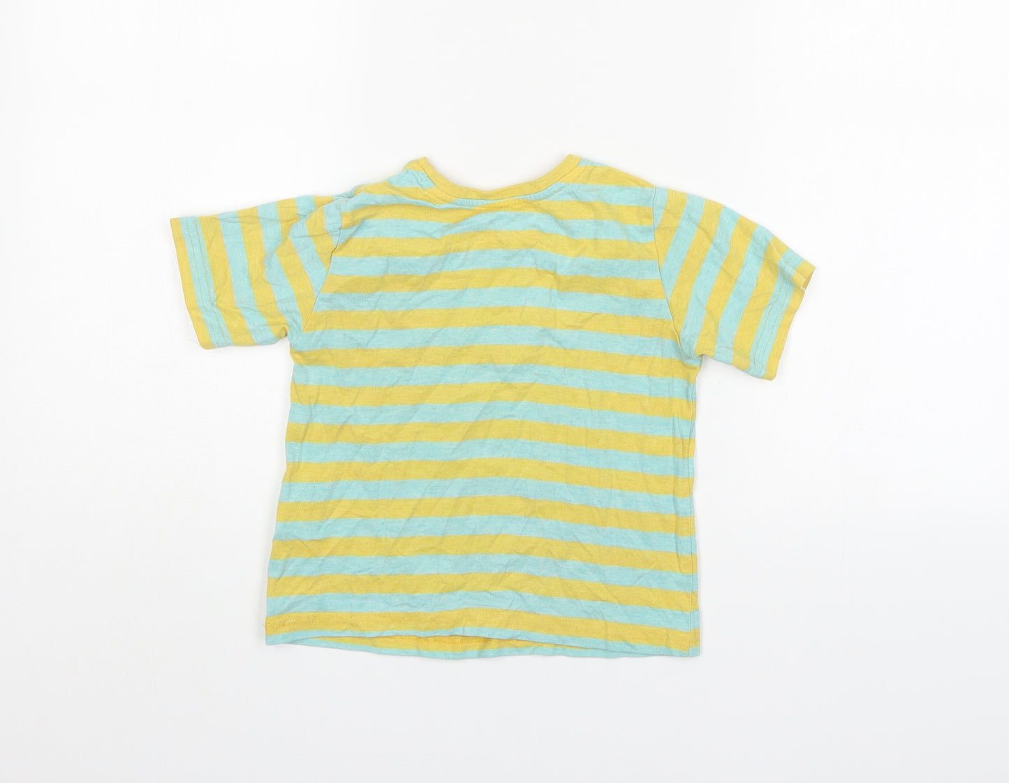Rebel Girls Multicoloured Striped  Basic T-Shirt Size 3-4 Years