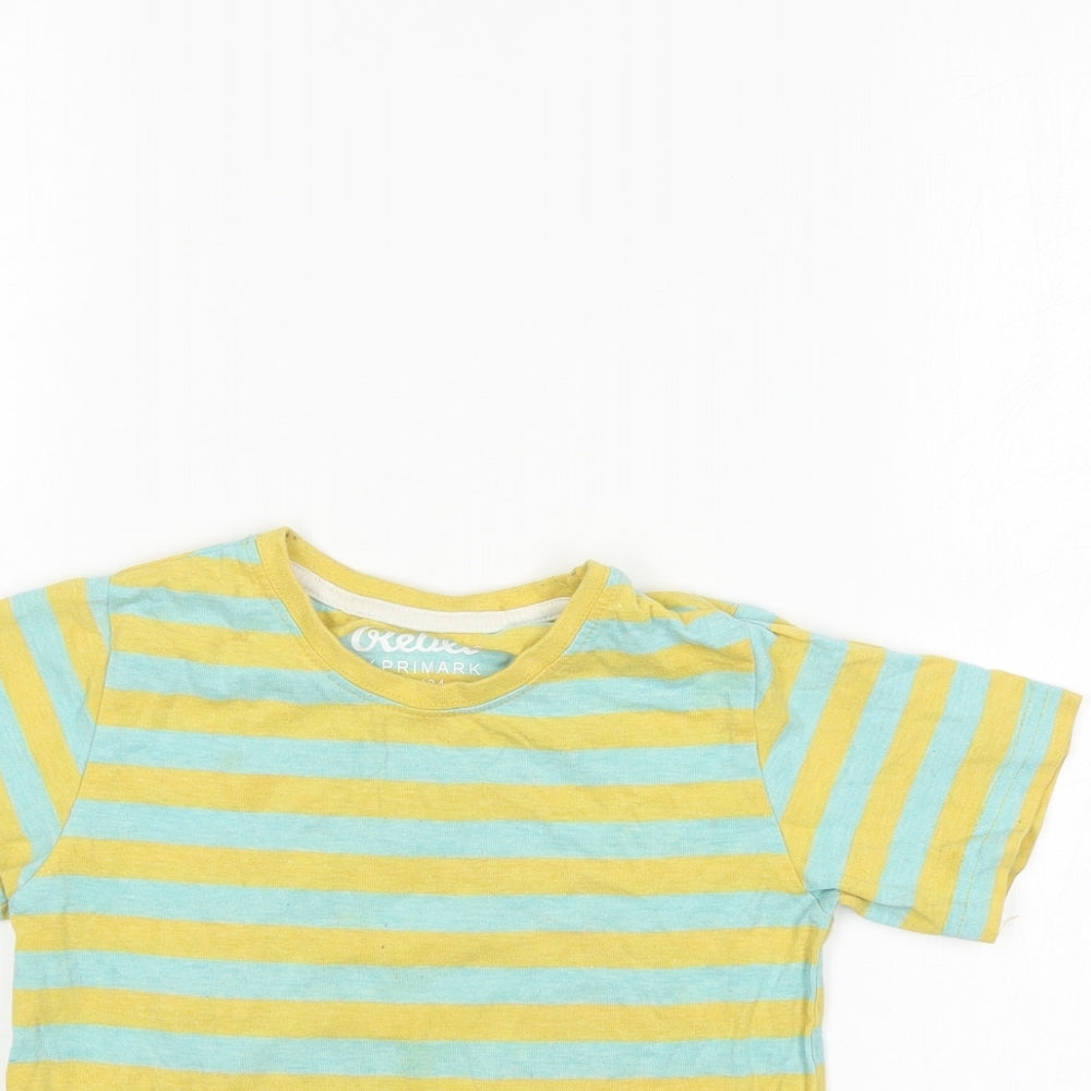 Rebel Girls Multicoloured Striped  Basic T-Shirt Size 3-4 Years