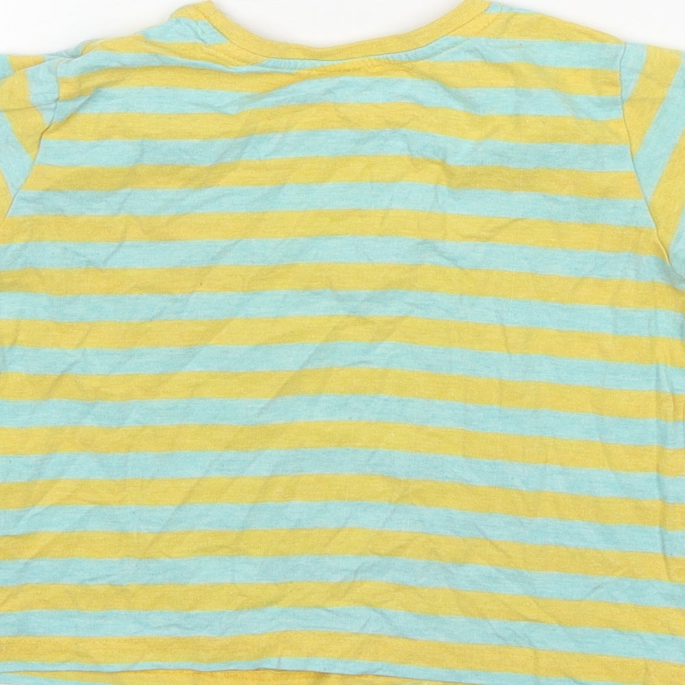 Rebel Girls Multicoloured Striped  Basic T-Shirt Size 3-4 Years