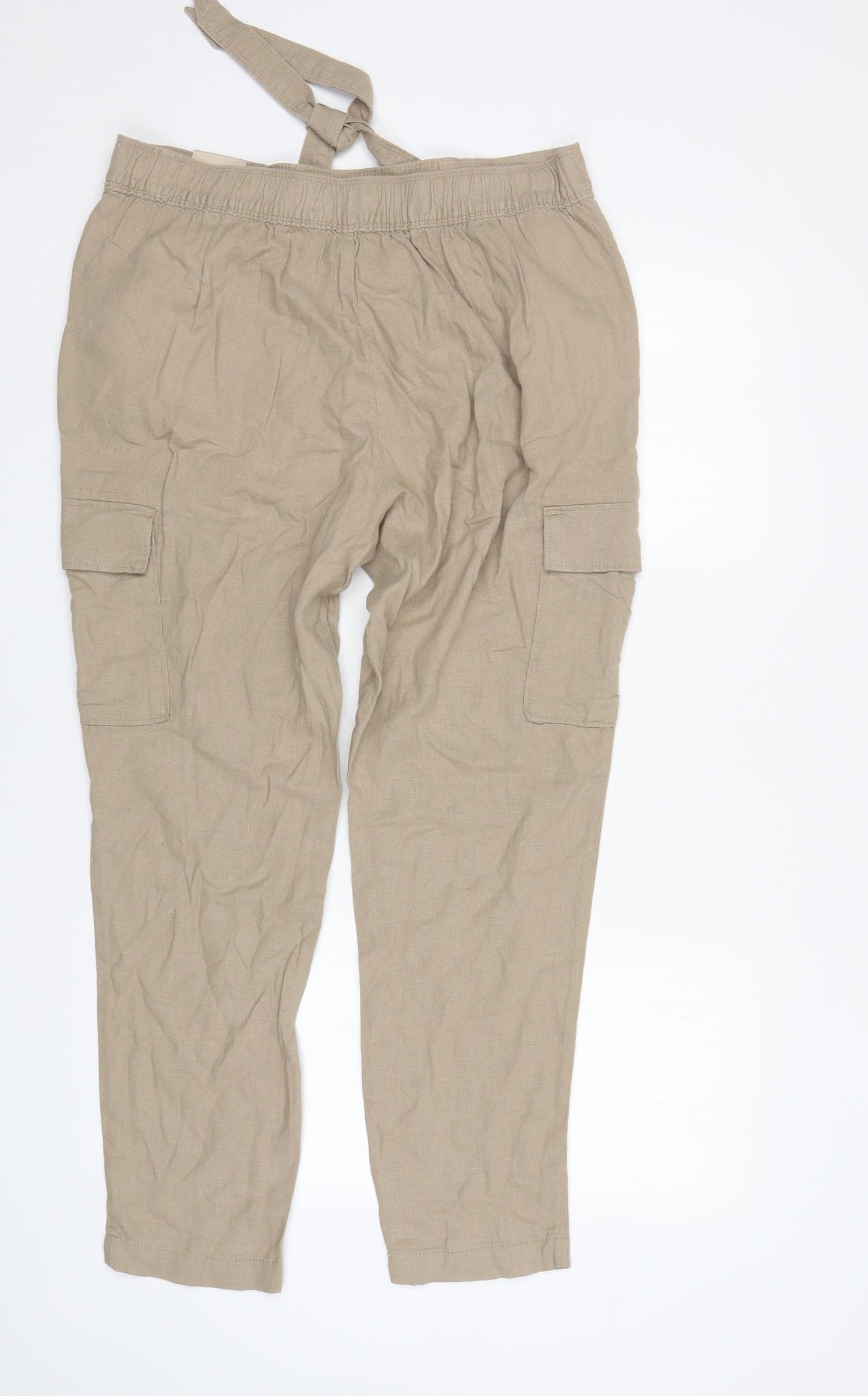 TU Womens Ivory   Cargo Trousers Size 14 L28 in
