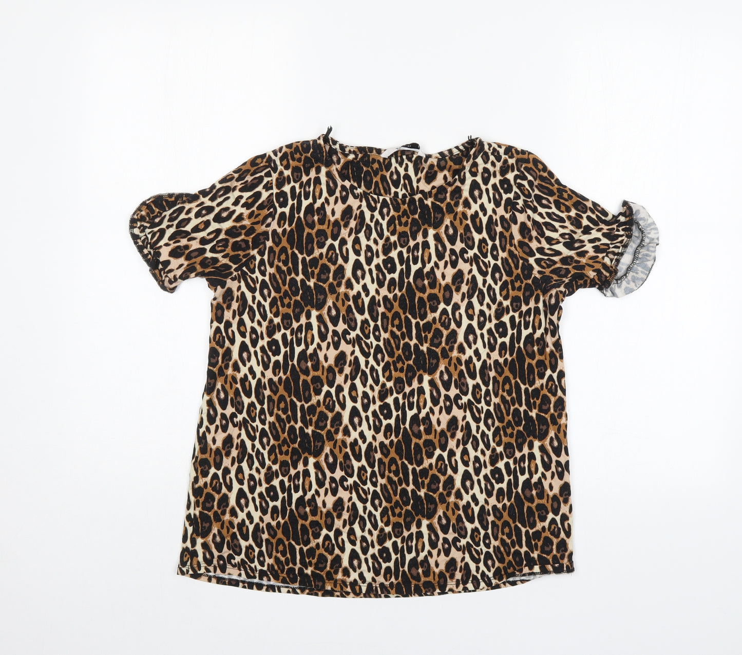 TU Womens Multicoloured Animal Print  Basic Blouse Size 8