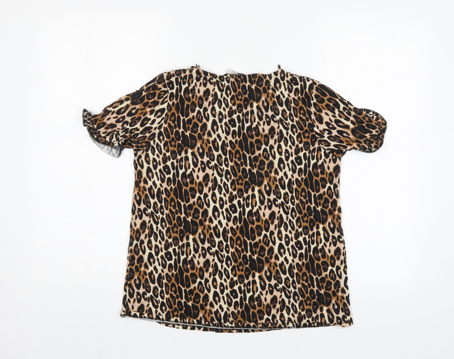 TU Womens Multicoloured Animal Print  Basic Blouse Size 8