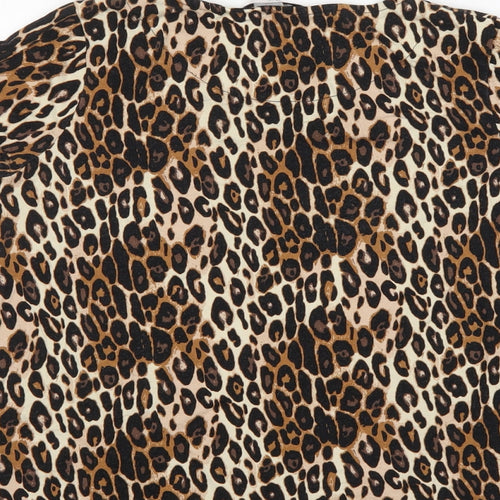 TU Womens Multicoloured Animal Print  Basic Blouse Size 8