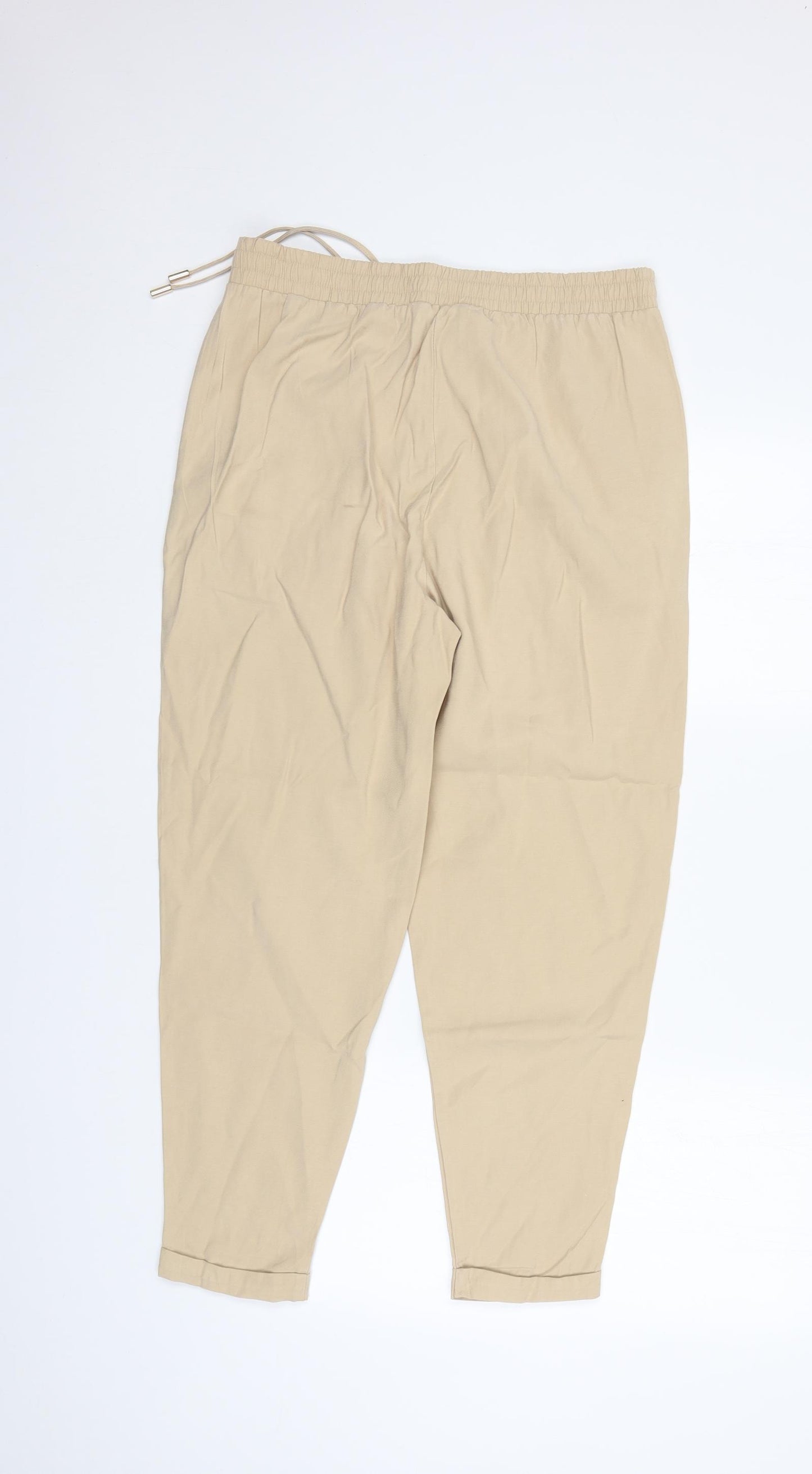 F&F Womens Beige   Trousers  Size 12 L27 in