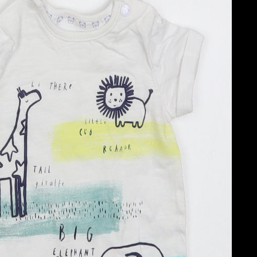 Mothercare Baby White   Romper One-Piece Size Newborn  - Animals