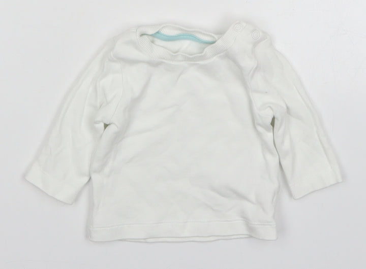 Morrisons Baby White   Basic T-Shirt Size 0-3 Months