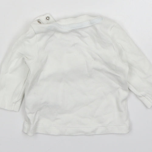 Morrisons Baby White   Basic T-Shirt Size 0-3 Months
