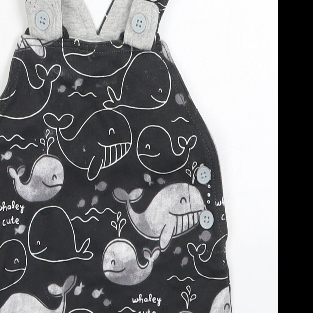 George Boys Black   Romper One-Piece Size 0-3 Months  - Whale Print