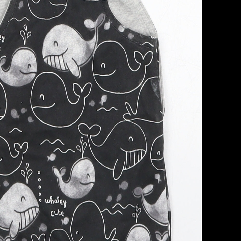 George Boys Black   Romper One-Piece Size 0-3 Months  - Whale Print