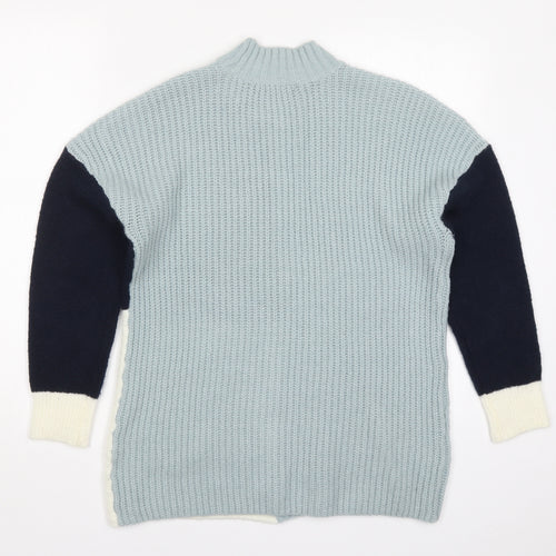 Roman Womens Blue  Knit Pullover Jumper Size 10  - Colourblock