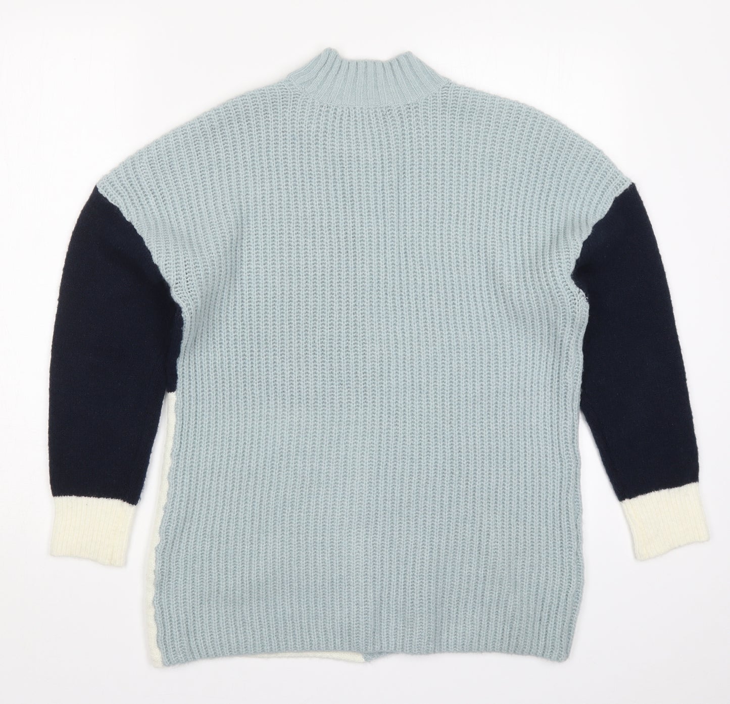 Roman Womens Blue  Knit Pullover Jumper Size 10  - Colourblock