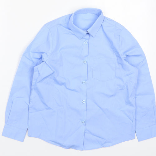 George Boys Blue   Basic Button-Up Size 7-8 Years