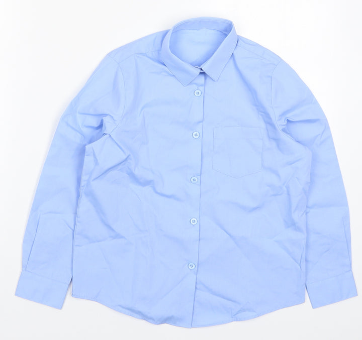 George Boys Blue   Basic Button-Up Size 7-8 Years