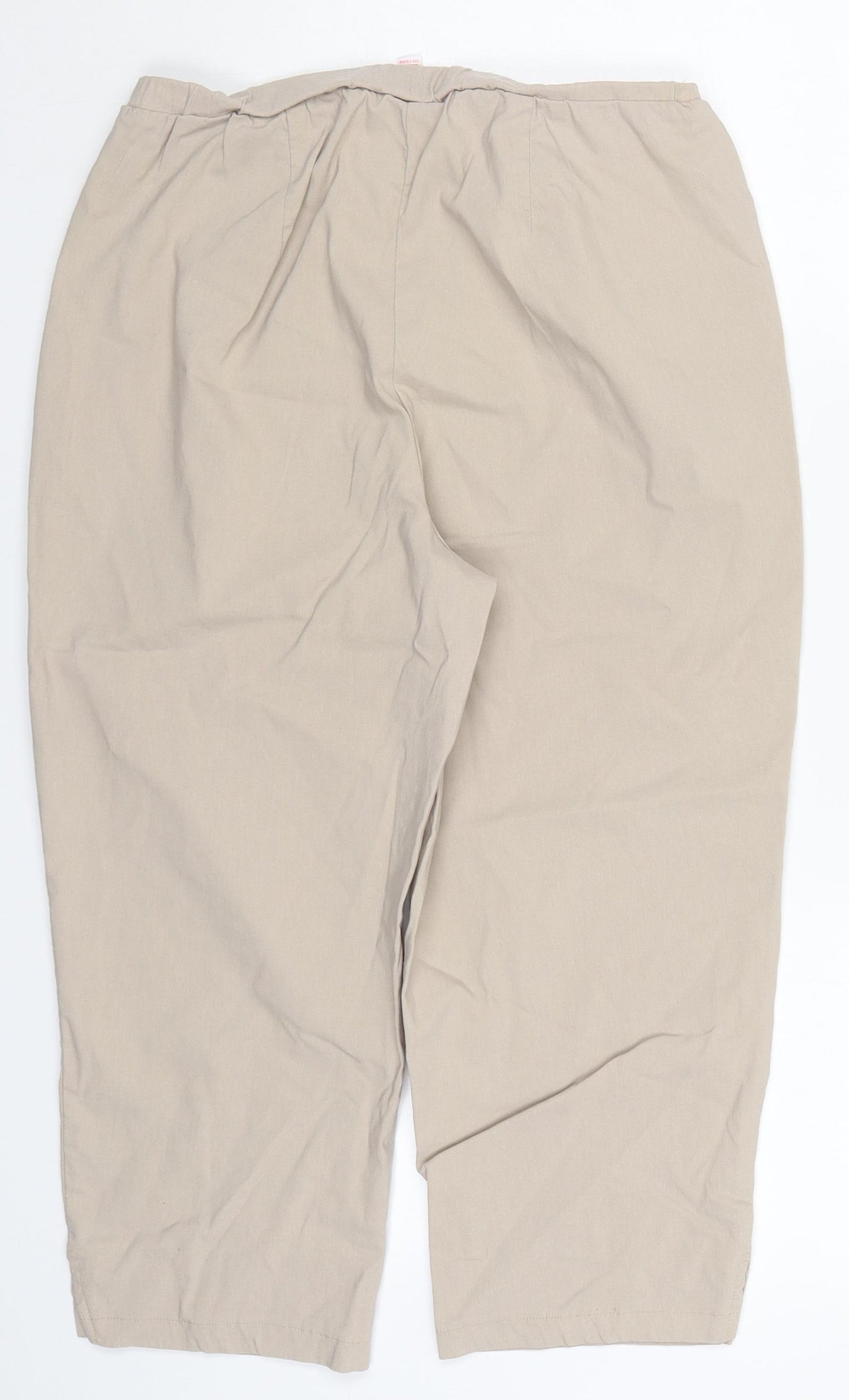 Julipa Womens Beige   Cropped Trousers Size 14 L20 in