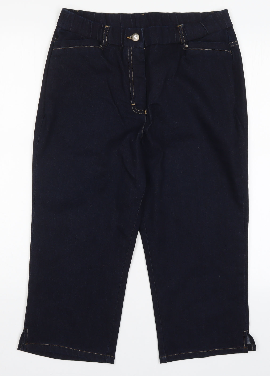 Magisculpt Womens Blue  Denim Cropped Jeans Size 14