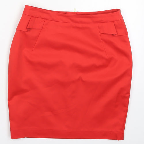 H&M Womens Red   Mini Skirt Size 8