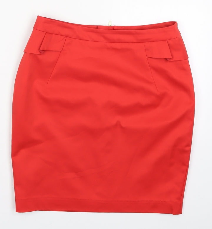 H&M Womens Red Mini Skirt Size 8