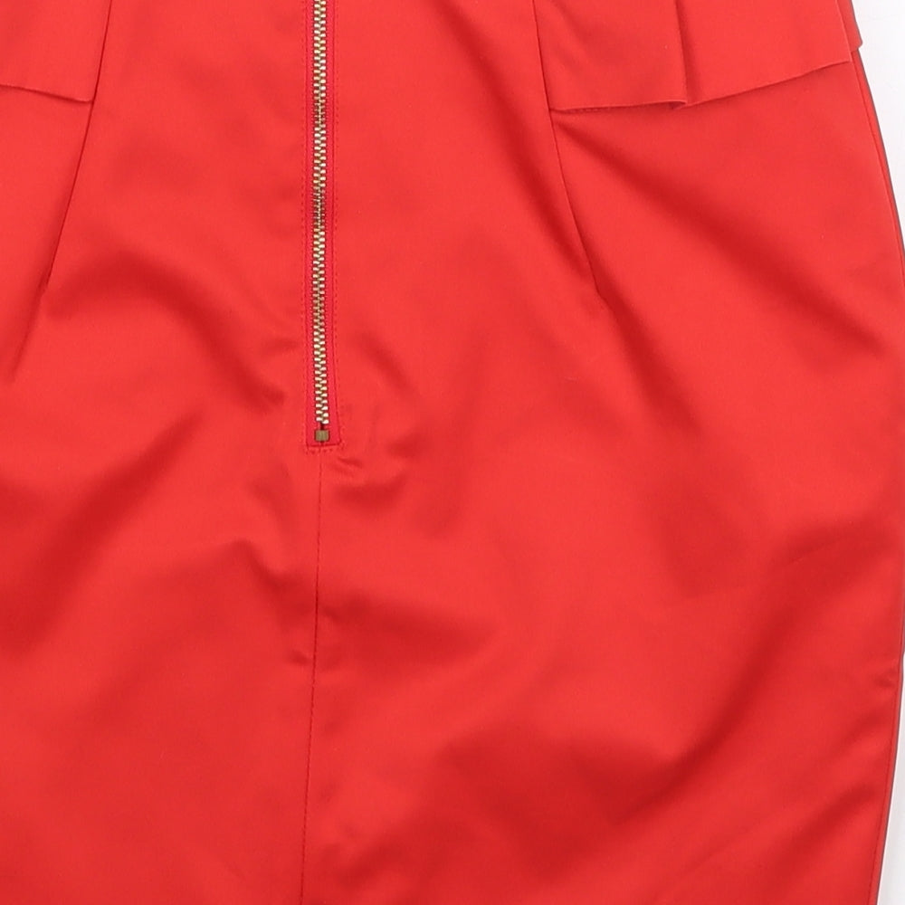 H&M Womens Red   Mini Skirt Size 8
