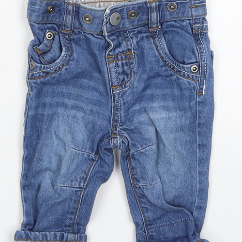 Nutmeg Boys Blue  Denim Capri Jeans Size 0-3 Months