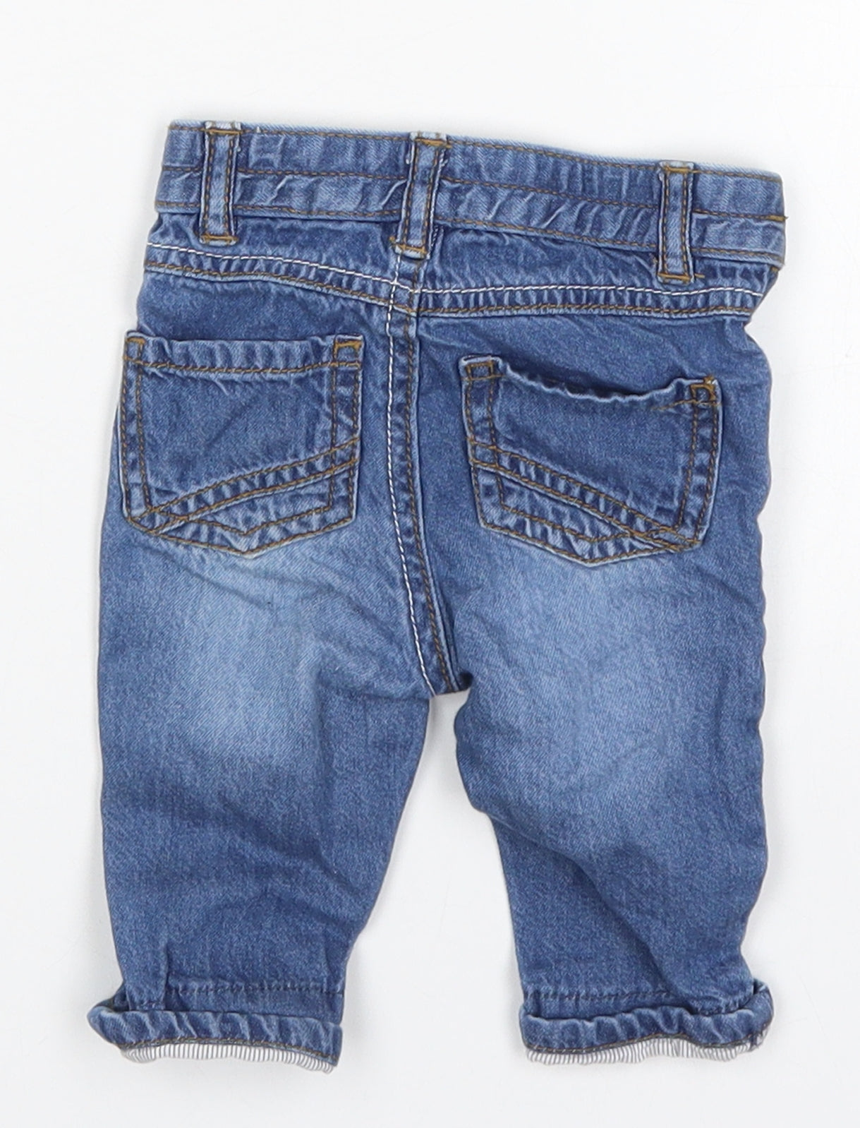 Nutmeg Boys Blue  Denim Capri Jeans Size 0-3 Months