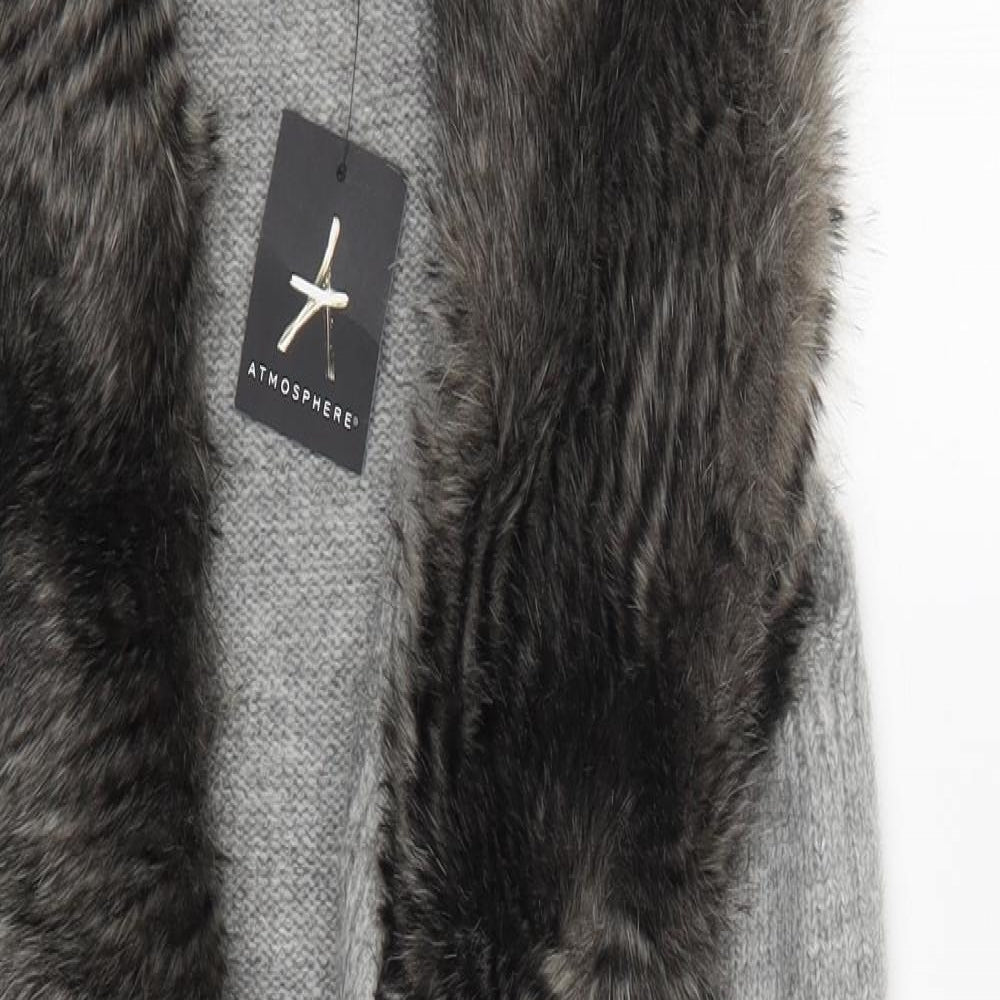 Atmosphere Womens Grey  Knit Cardigan Jumper Size 6
