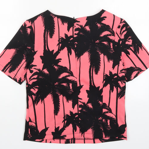 Atmosphere Womens Pink   Basic T-Shirt Size 10  - Palm Tree