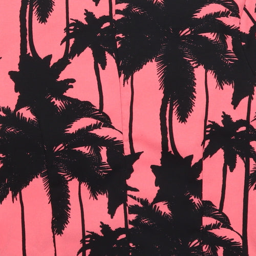 Atmosphere Womens Pink   Basic T-Shirt Size 10  - Palm Tree