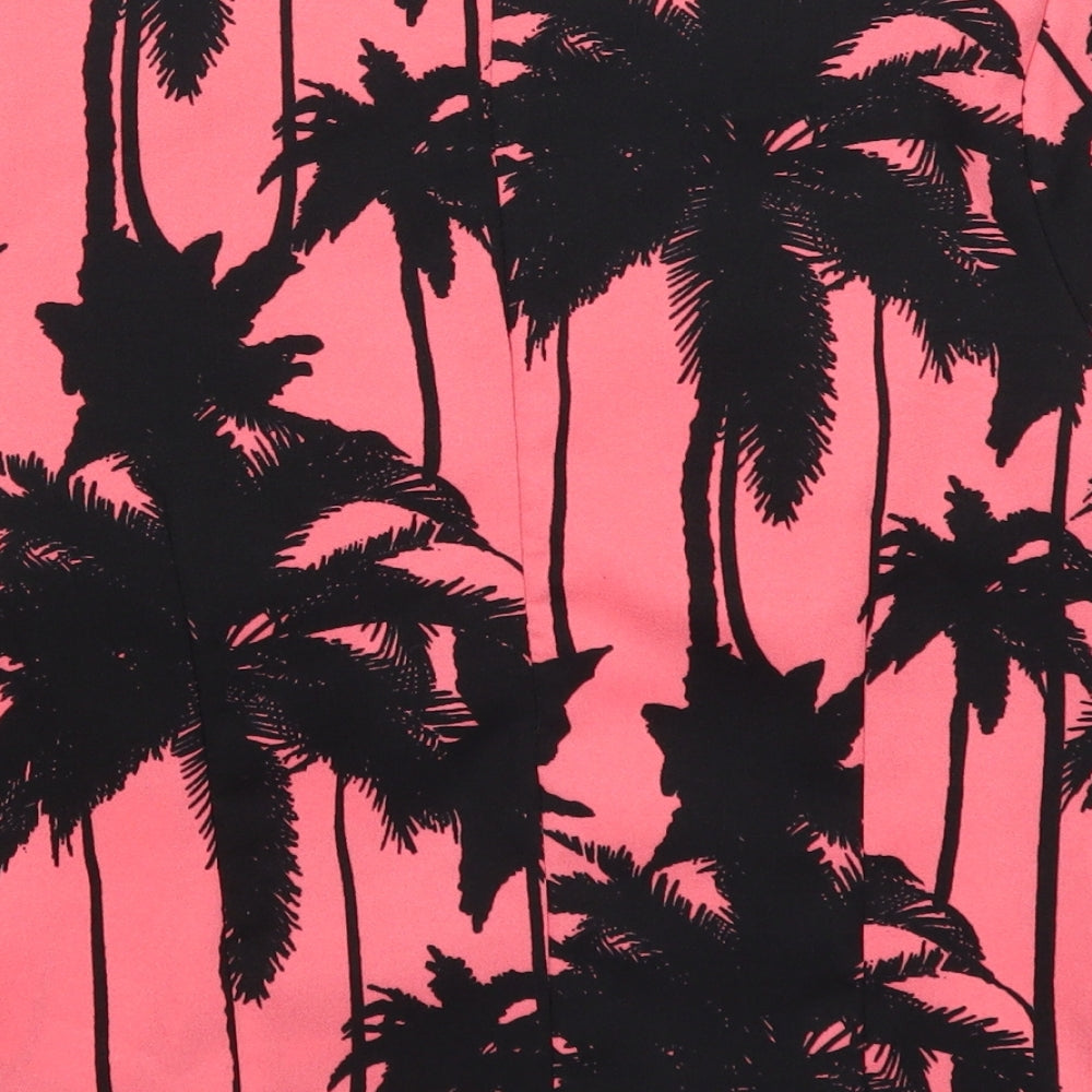Atmosphere Womens Pink   Basic T-Shirt Size 10  - Palm Tree