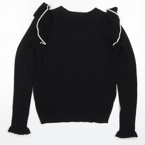 Papaya Womens Black  Knit Pullover Jumper Size 10