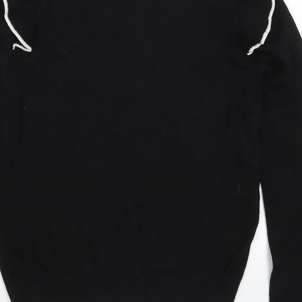 Papaya Womens Black  Knit Pullover Jumper Size 10