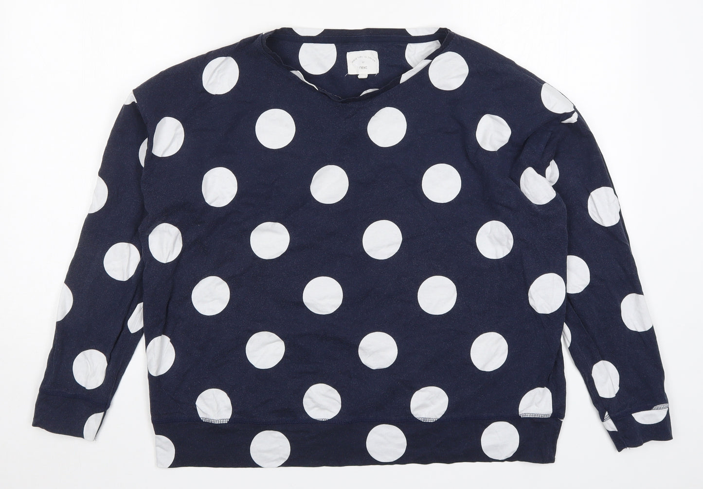 NEXT Womens Blue Polka Dot  Top Pyjama Top Size M