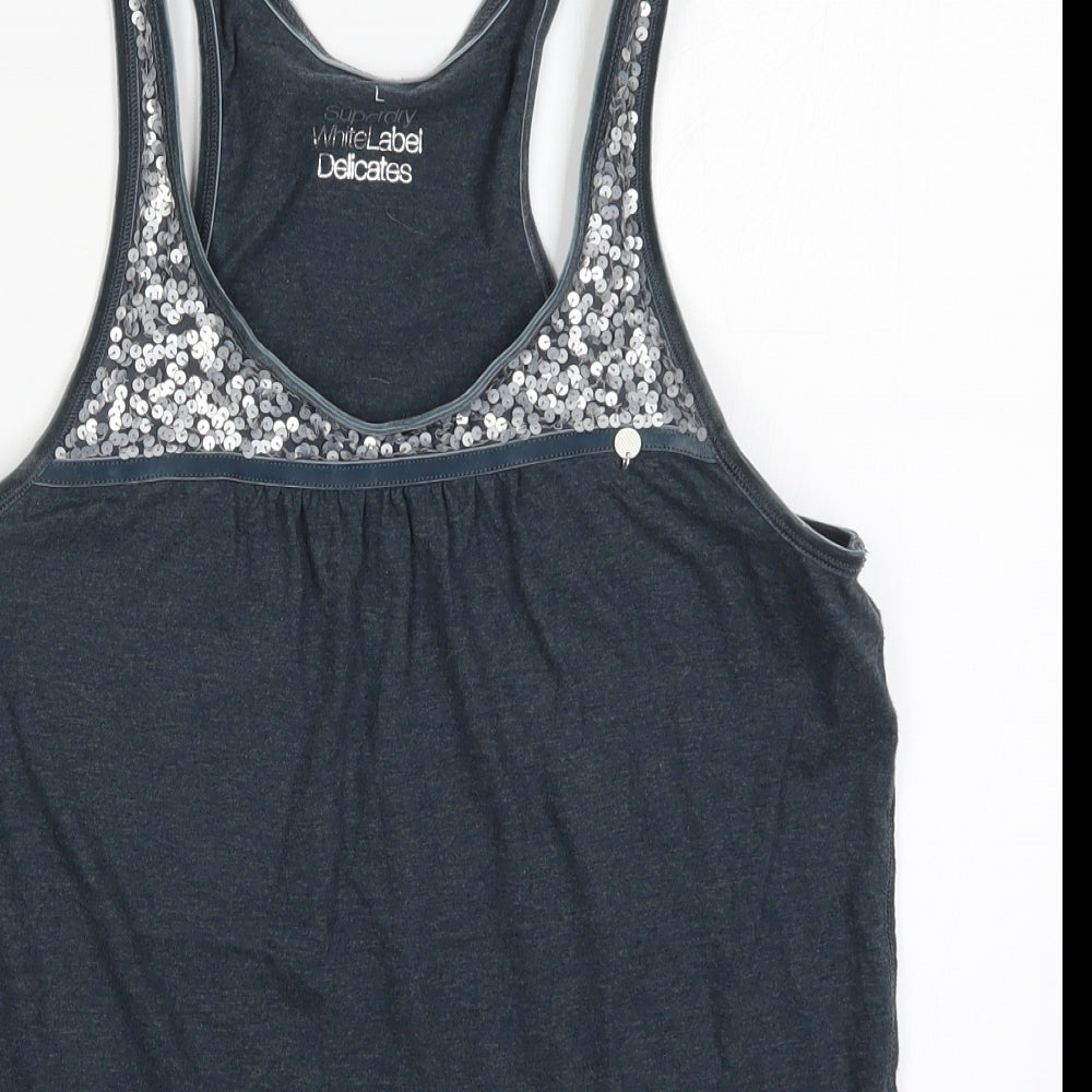 Superdry Womens Blue   Basic Tank Size L