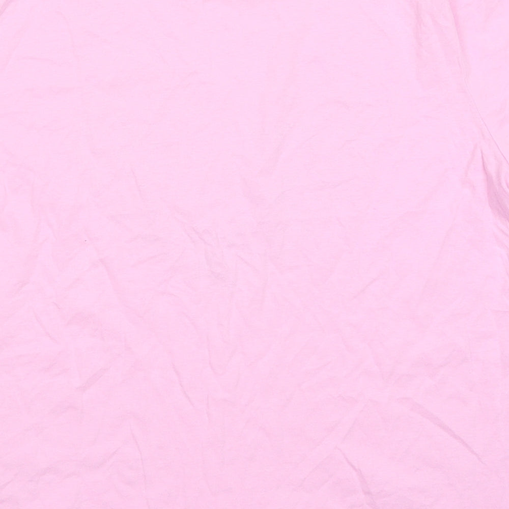 New Look Womens Pink   Basic T-Shirt Size 14  - Love Hearts Lips