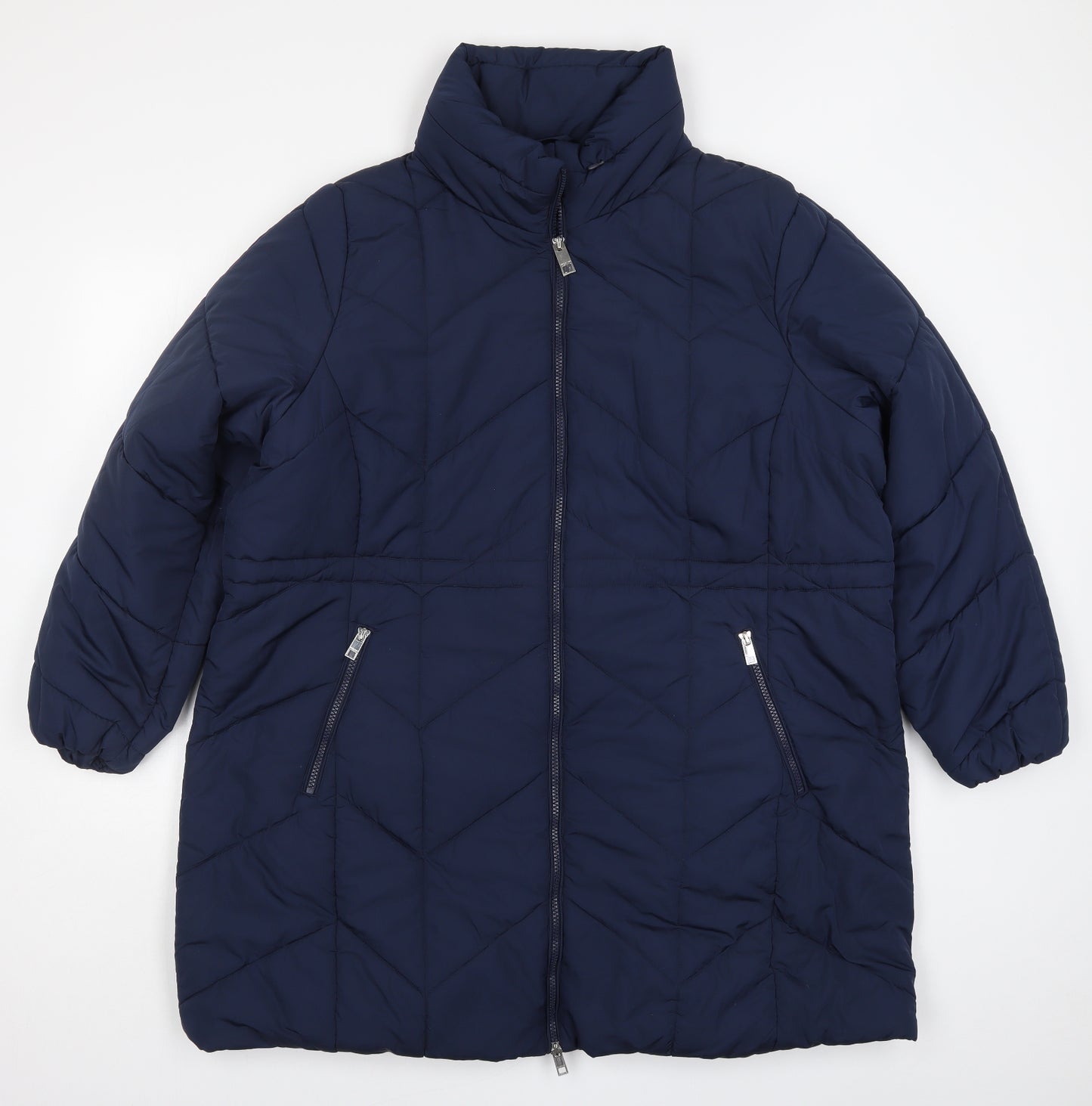 Marks and Spencer Womens Blue   Quilted Coat Size 22